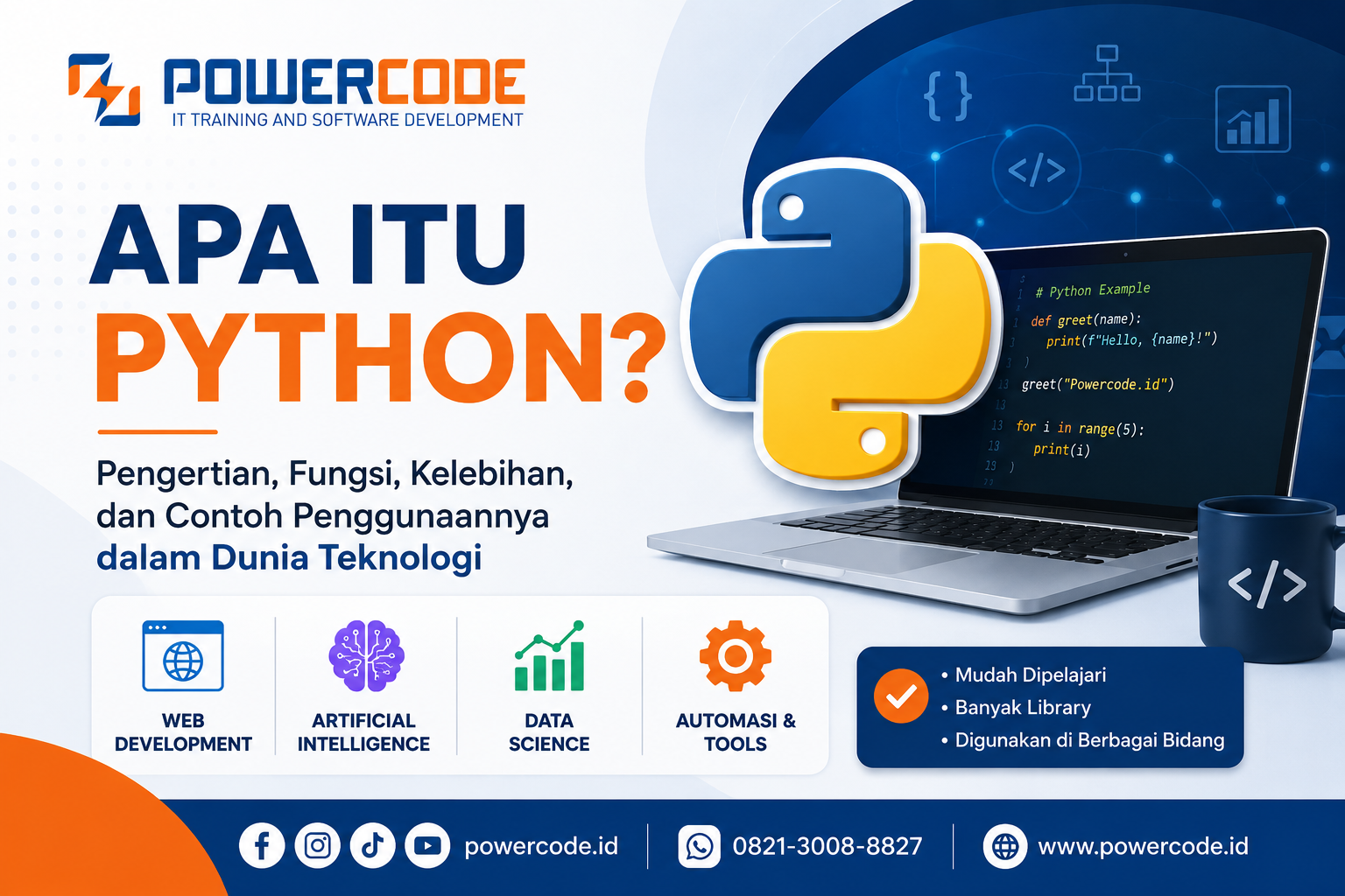 Poster Tentang Python Apa Itu Python? Pengertian, Fungsi, Kelebihan, dan Contoh Penggunaannya ...