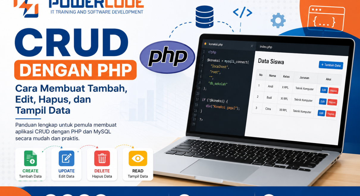 CRUD dengan PHP Cara Membuat Tambah, Edit, Hapus, dan Tampil Data