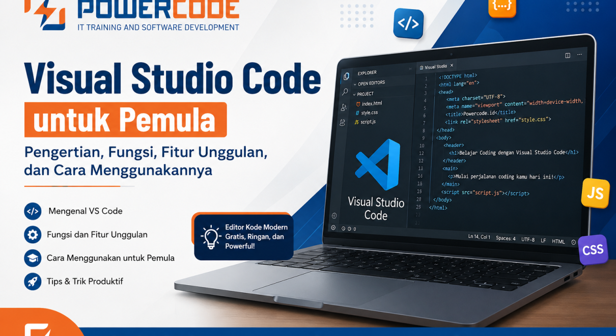 Visual Studio Code Pengertian, Fungsi, Fitur Unggulan, dan Cara Menggunakannya untuk Pemula