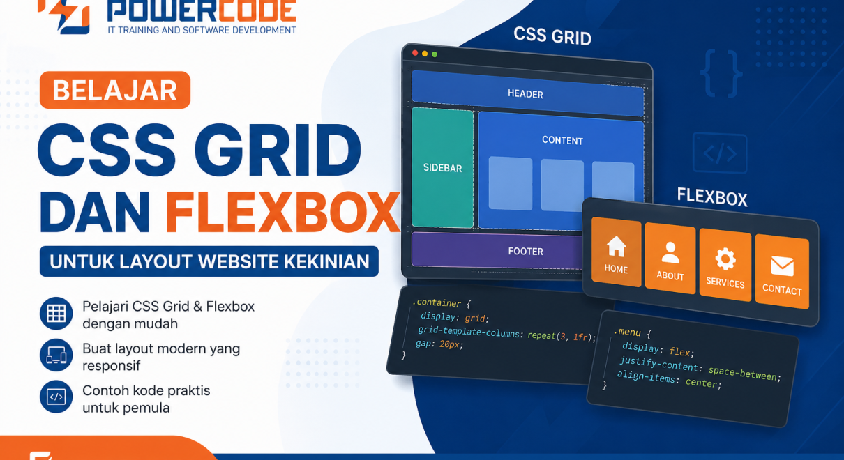 Belajar CSS Grid dan Flexbox untuk Layout Website Kekinian