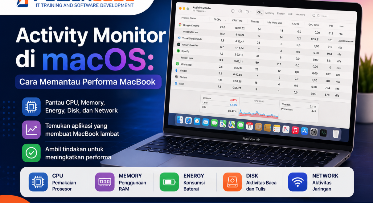 Activity Monitor di macOS Cara Memantau Performa MacBook