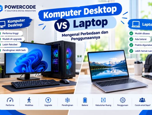 Komputer desktop vs laptop dan perbedaan penggunaannya