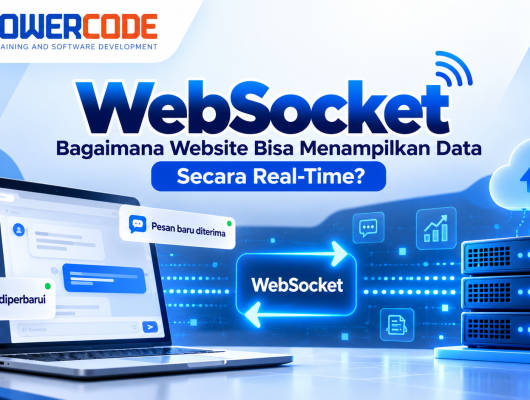 Ilustrasi WebSocket untuk komunikasi data real-time antara website dan server
